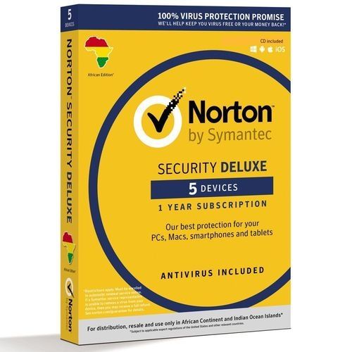 Norton Security Deluxe 5PCs, Macs, Smartphones Or Tablets