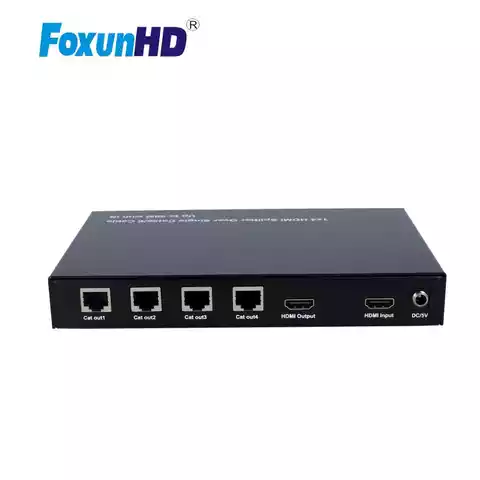 1x4 HDMI Splitter Over Single Cat5e/6 Cable Up to 50M with IR