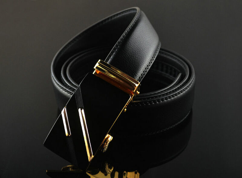 Casual Genuine Leather Automatic Buckle Men's Fashion Waist Strap Belt Waistband
