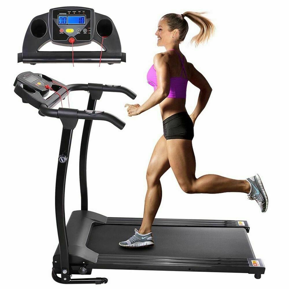 1100W Folding Electric Treadmill Portable Motorized Machine Running Gym Fitness