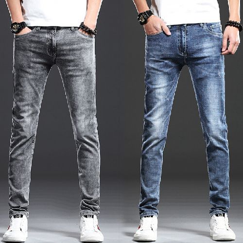 Non Faded High Quality Smart Stock Jeans For Men - Wash Black + Blue 2in1