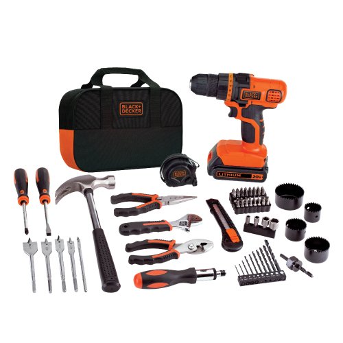 Honjek 20V MAX Drill & Home Tool Kit, 68 Piece (LDX120PK)