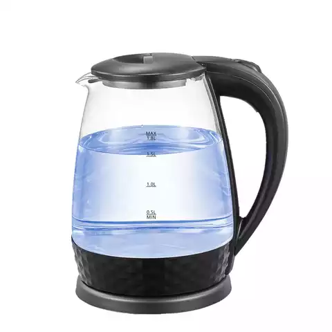 2.0L Heating Element Electrical Glass Kettle With Blue Light