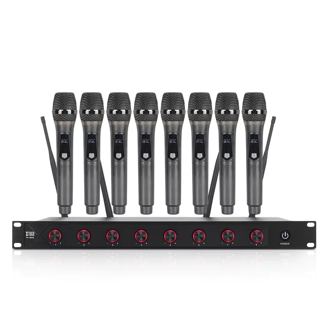 Lavalier Lapel head set conference wireless 8channel uhf Microphone