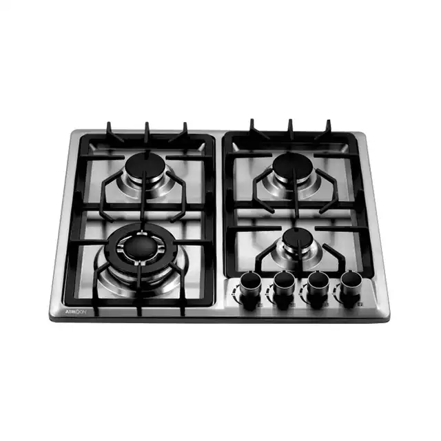 High Quality High-temperature Panel 3 Burners Table Top Gas Cooker Valve