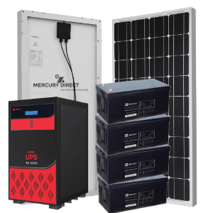 Mercury 3.5KVA Inverter 4X 200AH Batteries Mono Solar Panels