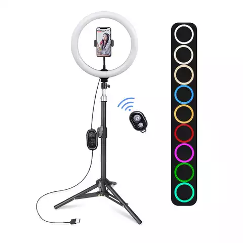 10 Inch LED Ring Light With 160cm Adjustable Tripod Stand For Live Videos, Makeup, Photography, Theatre Works, Blogging, YouTubing, Etc
