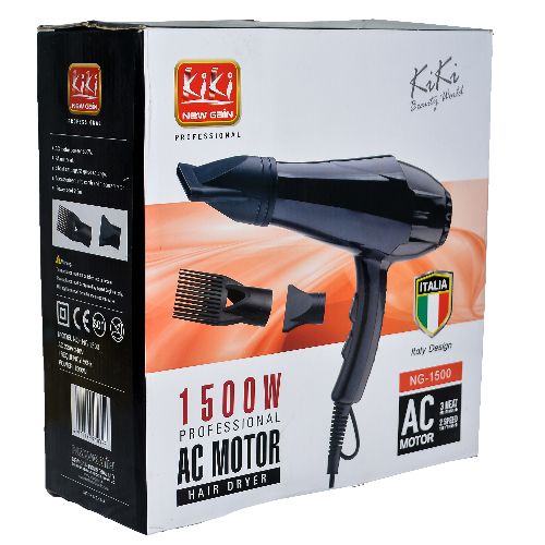 Kiki New Gain Salon Hair Dryer With Afro Comb NG-1500