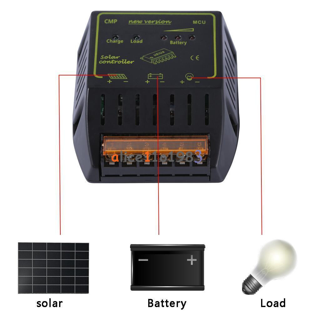 20 Amp 20A Solar Charge Controller Solar Panel Battery Regulator Safe Protection 12V/24V Auto Switch BSV20A 