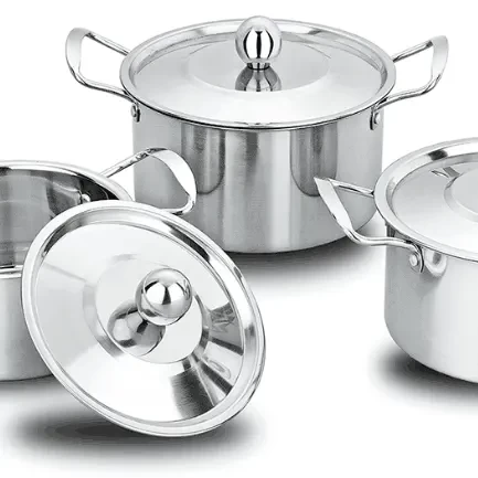 6pcs cooking set cooking pot stainless steel stock pot