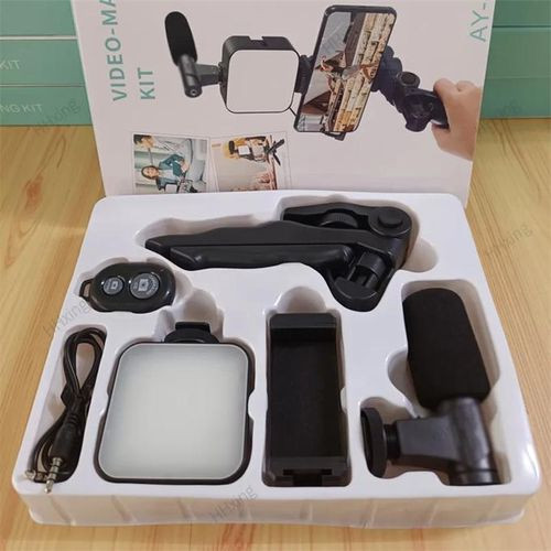 Wholesale smart phone tripod with light and microphone
