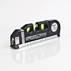 Multifunctional 3 in 1 Laser Tape Measures Spirit Level Plum With 8ft
