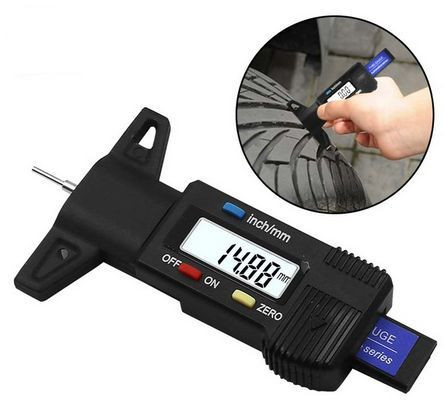 Digital Tyre Tread Depth Gauge, 0-25.4 Mm/ 1 Inch Portable Tyre Tread Checker and Tyre Measurement with LCD Display