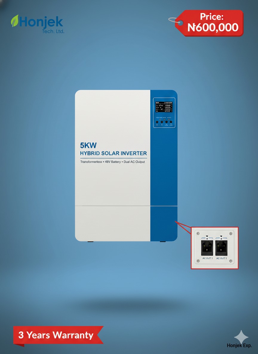 VANGE 5KW TRANSFORMER LESS HYBRID INVERTER 48V